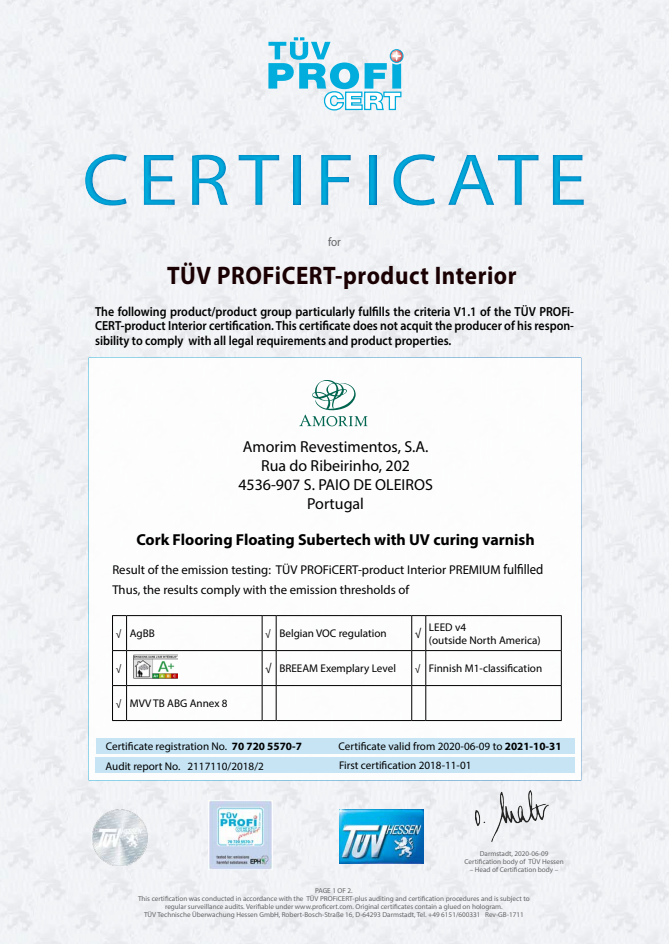 TÜV -PROFiCERT认证（实木印刷系列）